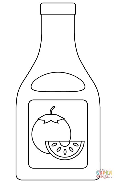 Ketchup coloring page | Free Printable Coloring Pages