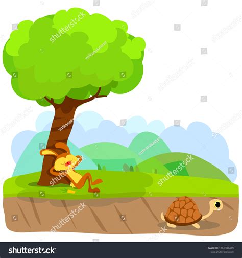 Tortoise Hare Turtle Rabbit Fable Vectoral Stock Vector (Royalty Free) 1361304419 | Shutterstock