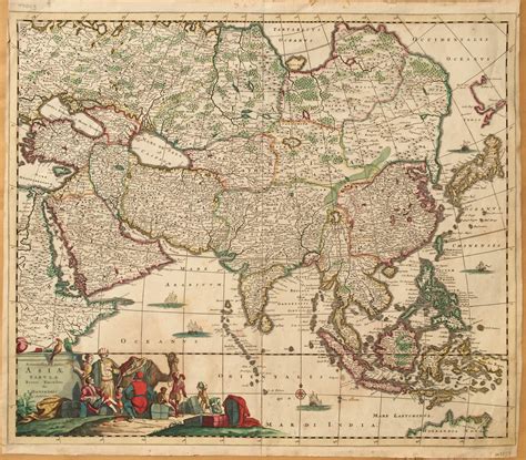 Antique Map of Asia by Danckerts (1680)