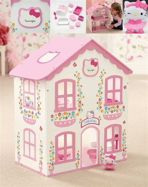 Personalised Hello Kitty Dolls House £39.99 | Hello kitty house, Hello kitty toys, Hello kitty rooms