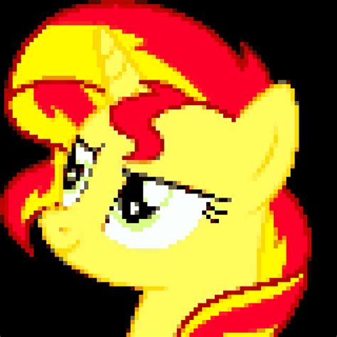 Pixely Sunset Shimmer | My lil pony, Sunset shimmer, My little pony friendship