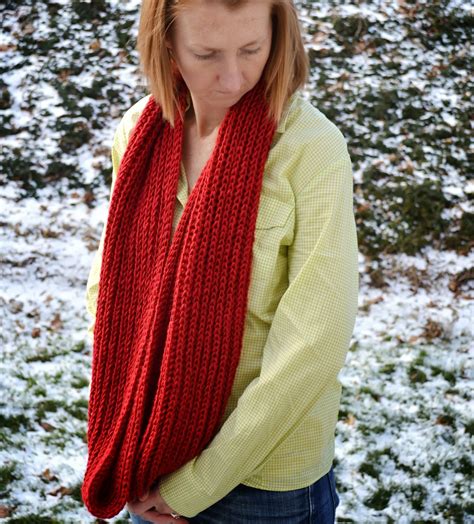 modest creations by michelle: a brioche knit infinity scarf