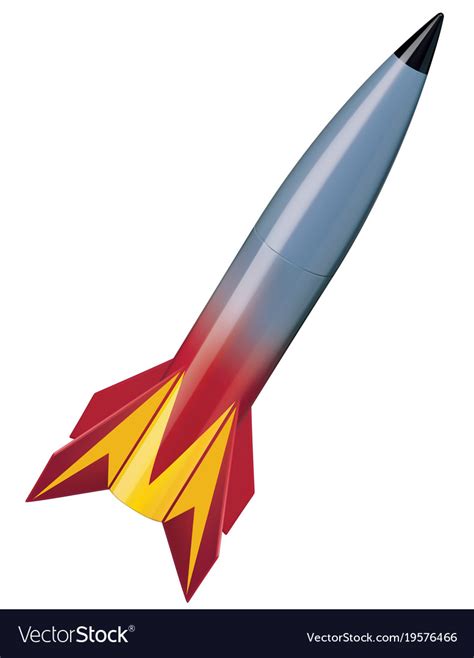 Missile isolated 3d Royalty Free Vector Image - VectorStock