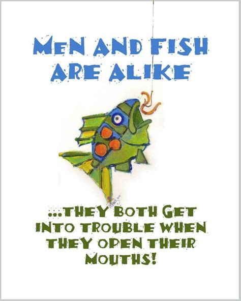 Fish Art Print Funny Fishing Quote for Men by TMutzCreates