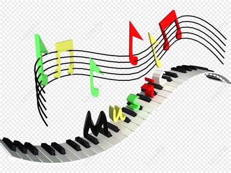 Creative Colorful Music Icon Music And Piano Keyboard, Piano Icon, Music, Creative PNG Picture ...