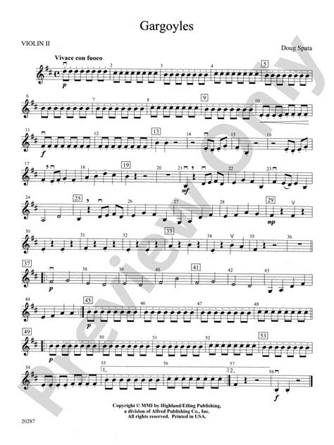 Gargoyles: 2nd Violin: 2nd Violin Part - Digital Sheet Music Download