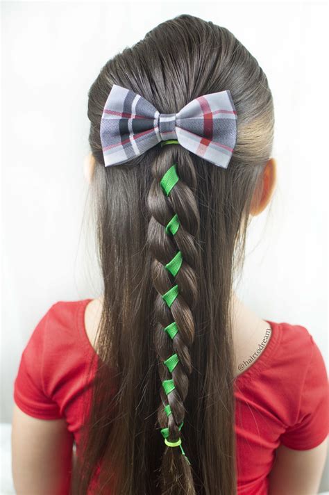 Four strand ribbon Holiday Hair | Ribbon hairstyle, Holiday hairstyles ...