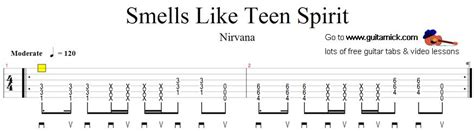 Smells Like Teen Spirit: guitar tab - GuitarNick.com