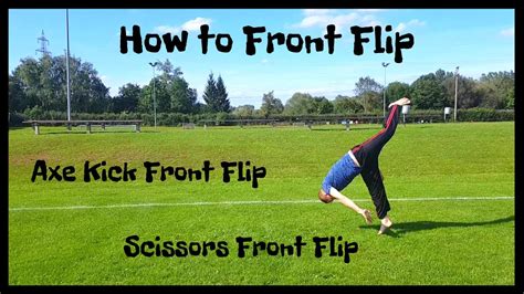 How to Front Flip|Axe Kick Front Flip|Scissors Front Flip|by Infinite Tutorials - YouTube