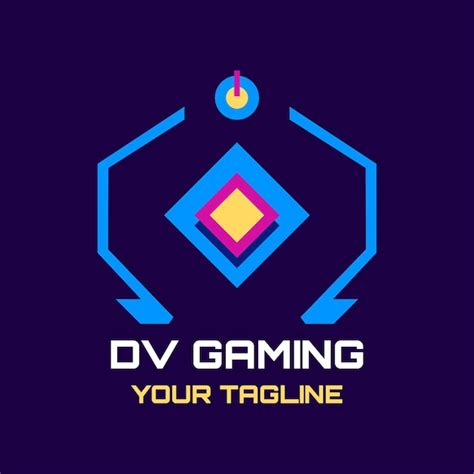 Free Vector | Futuristic gaming logo template