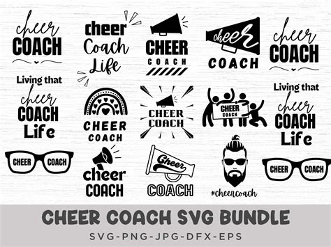 Cheer Coach Svg Bundle, Cheer Coach Svg, Cheerleader Svg, Cheer Mom Svg, Cheer Svg, Cheer Coach ...