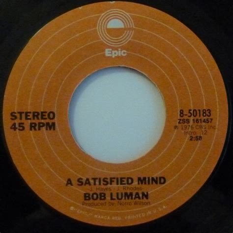 Bob Luman - A Satisfied Mind (1976, Vinyl) | Discogs