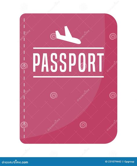 Red passport icon stock vector. Illustration of international - 231079442