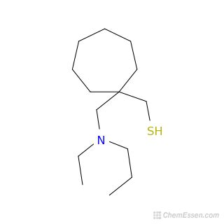 (1-{[ethyl(propyl)amino]methyl}cycloheptyl)methanethiol Structure - C14H29NS - Over 100 million ...