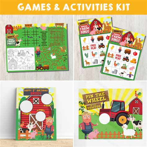 Old Macdonald Farm Party Games & Activities Printable Kit | Pigsy Party – PigsyParty