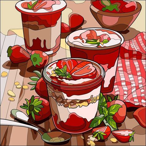 Cute Food Illustration Art