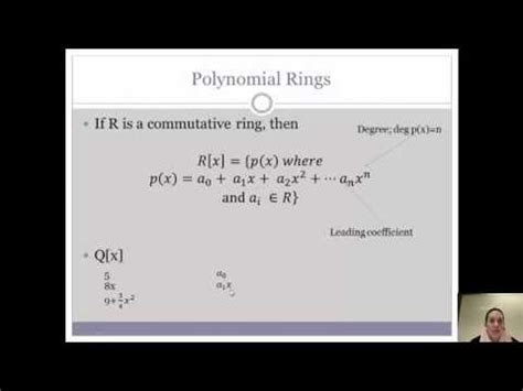 The Algebra of Polynomial Rings - YouTube