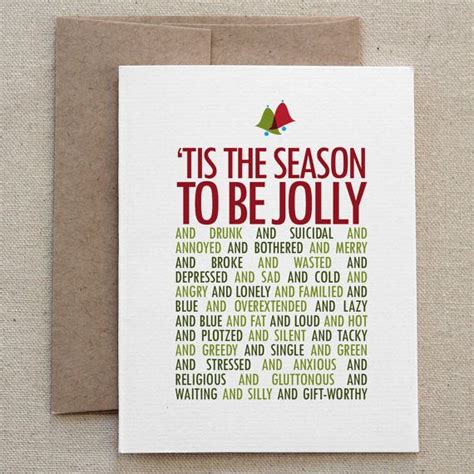 Christmas Card. Funny. Snarky. Sarcastic. For Friend, Man, Woman. Hol…