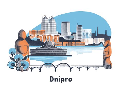 Cities of Ukraine: Dnipro by tubik.arts on Dribbble