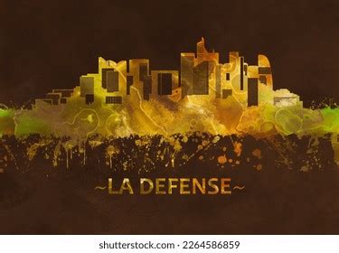 La Defense Skyline Black Gold Stock Illustration 2264586859 | Shutterstock