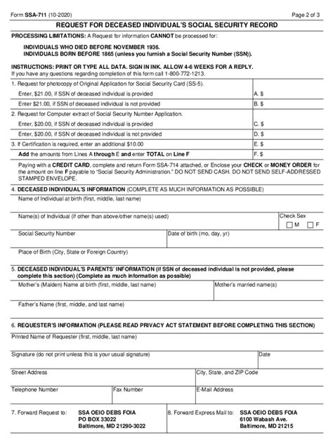 SSA-711 2020-2022 - Fill and Sign Printable Template Online | US Legal ...