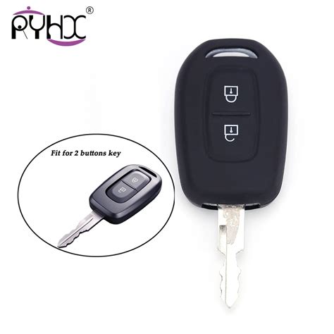 Car Accessories RYHX for Dacia Sandero Logan Duster 2018 2 Buttons Silicone Car Remote Key Fob ...