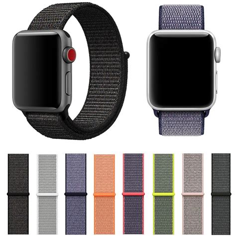 Breathable Nylon Sport Loop Band for Apple Watch Series 1 2 3 Strap 42MM 38MM Watchbands ...