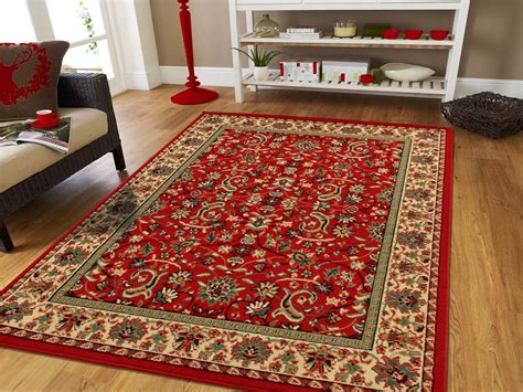 Amazon.com: Red Persian Rugs for Living Room 5x8 Red Rugs for Bedroom ...