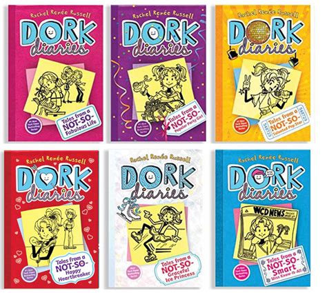 DORK DIARIES Children's Series by Rachel Renee Russell HARDCOVER Set Books 1-6 by Russell ...