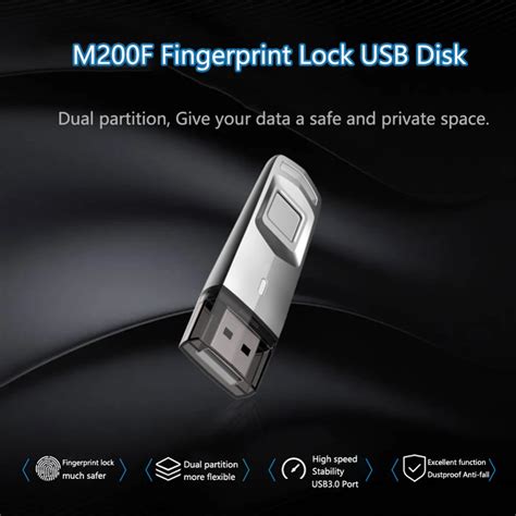 Fingerprint Lock U Disk USB Flash Drive Pen Drive Fingerprint Encrypted ...