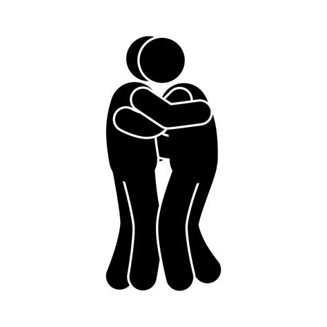 silhouette of people shaking hands and hugging, friendship 21622808 Vector Art at Vecteezy