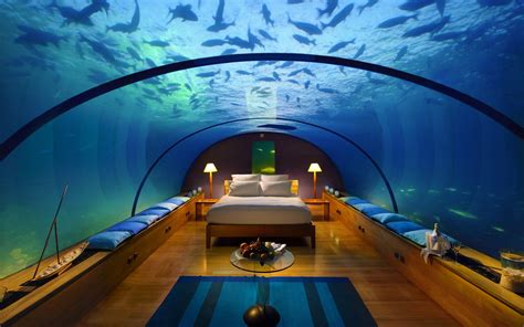 #4591446 #bed, #hotel, #bedroom, #underwater, #interior, #aquarium ...