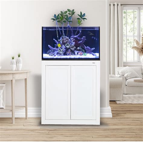 NUVO EXT 50 Gallon Lagoon Aquarium w/ White APS Stand