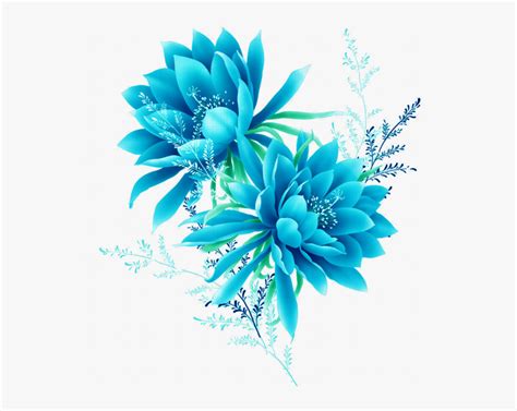 Transparent Blue Flower Border Clipart - Blue Flowers Png, Png Download , Transparent Png Image ...