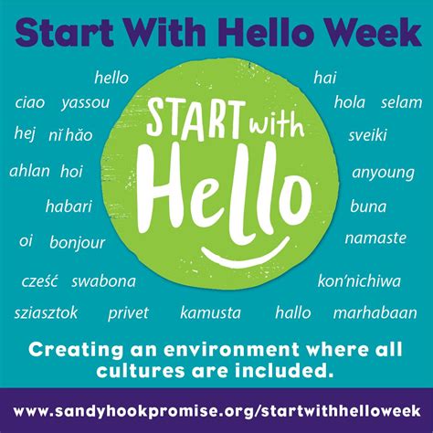 Start With Hello Week Social Media Action Kit — Sandy Hook Promise