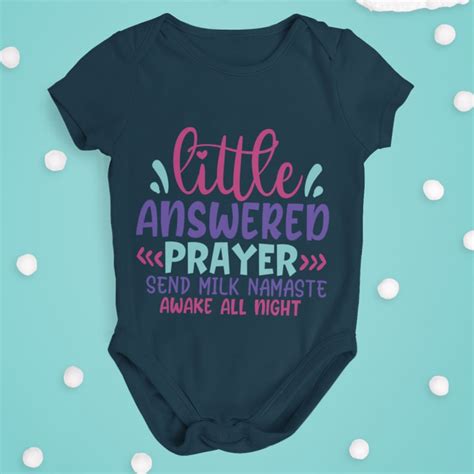 Newborn Funny Baby Onesie Svg for Baby Boy Girl Little Answered Prayer ...