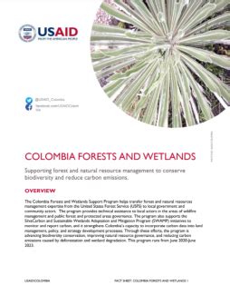 Fact Sheet Colombia Forests and Wetlands Support Program | Colombia | Document | U.S. Agency for ...