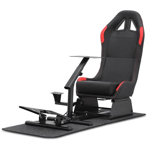 MoNiBloom Racing Simulator Cockpit Gaming Chair, PS5 Xbox Compatible, Adjustable Game Seat, Red ...