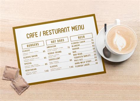 Free Landscape Cafe / Resturant Menu Mockup PSD - Good Mockups