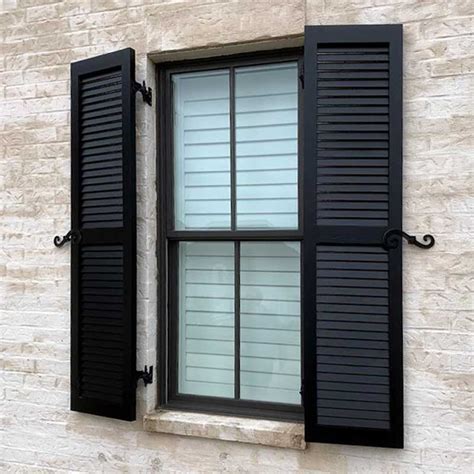 Exterior Wood Louvered Shutters - Red Grandis, Cedar, Mahogany Slats