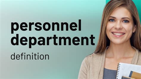 Personnel department — PERSONNEL DEPARTMENT definition - YouTube