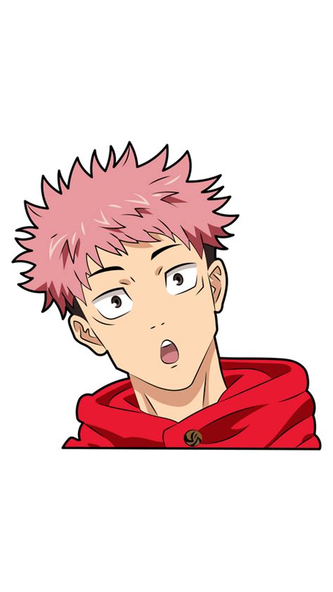 This boy with pink hair and a red hoodie is Yuji Itadori, the main protagonist of the Jujutsu ...