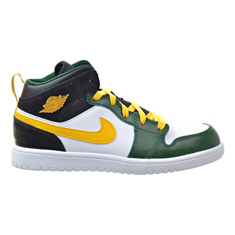 Jordan - Jordan 1 Mid Flex Preschool/Little Kids Shoes Green/University ...