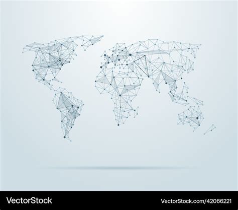 Low poly world map Royalty Free Vector Image - VectorStock