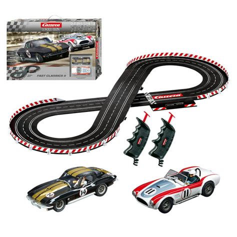 Carrera Evolution 25215 Fast Classics II Electric Analog Slot Car Race ...