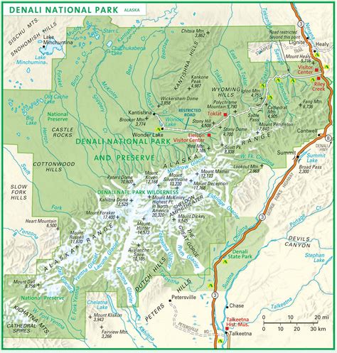 Denali National Park Wall Map by GeoNova - MapSales