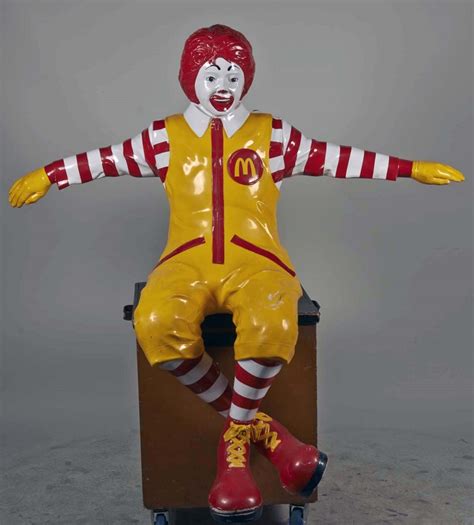 Life Size Ronald McDonald Bench Sitter Statue.