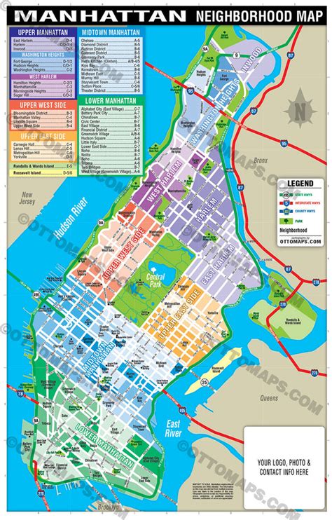 Manhattan Map, New York, NY – Otto Maps