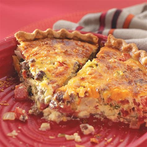 Roadside Diner Cheeseburger Quiche Recipe | Taste of Home