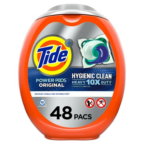 Tide Hygienic Clean Power Pods Original, 48 ct Laundry Detergent Pacs ...